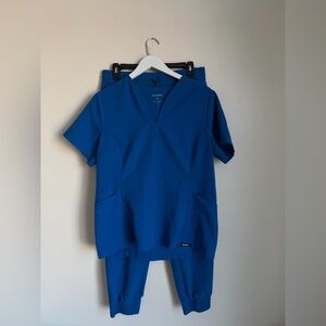 Jaanuu Royal Blue Scrub Set Size Medium